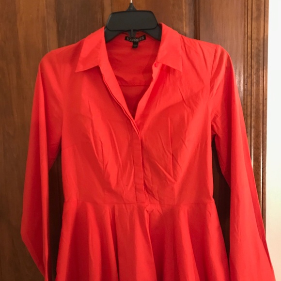 Long Flared Button-Down Top - Picture 2 of 4